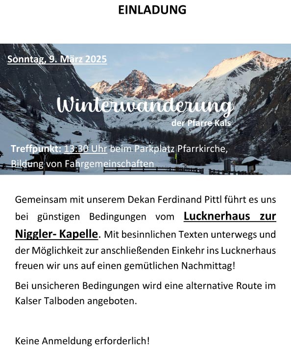 Plakat Winterwanderung 2025